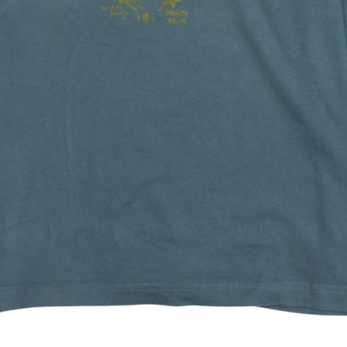 Puma Men's Blue Long Sleeve Graphic Logo T-Shirt Size M