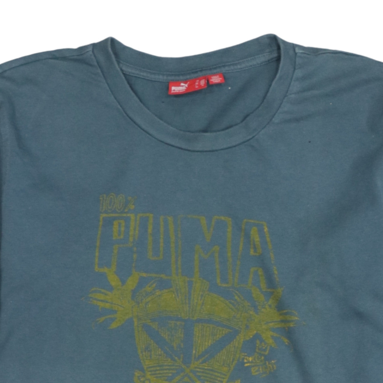 Puma Men's Blue Long Sleeve Graphic Logo T-Shirt Size M