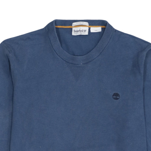 Timberland Men Blue Cotton Crew Neck Pullover Jumper L
