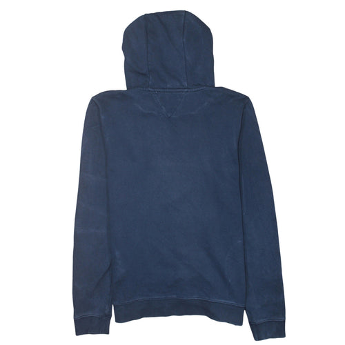 Tommy Hilfiger Boys Navy Blue Pullover Hoodie 176 Cotton Logo Print