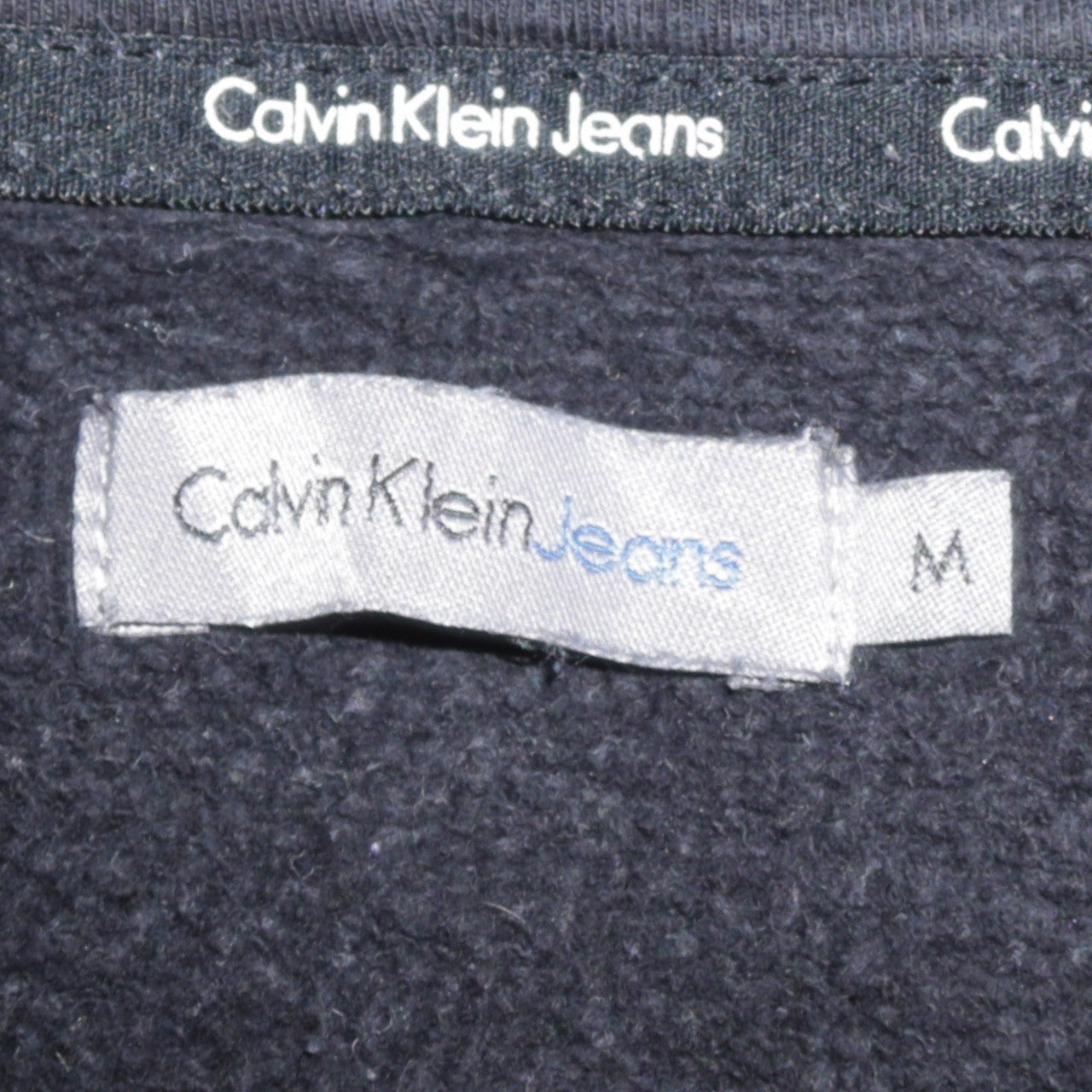 Calvin Klein Jeans Womens Black Pullover Hoodie Size M 100% Cotton