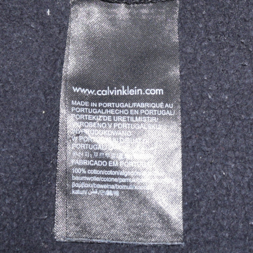 Calvin Klein Jeans Womens Black Pullover Hoodie Size M 100% Cotton