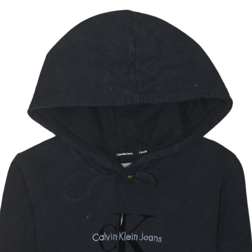 Calvin Klein Jeans Womens Black Pullover Hoodie Size M 100% Cotton
