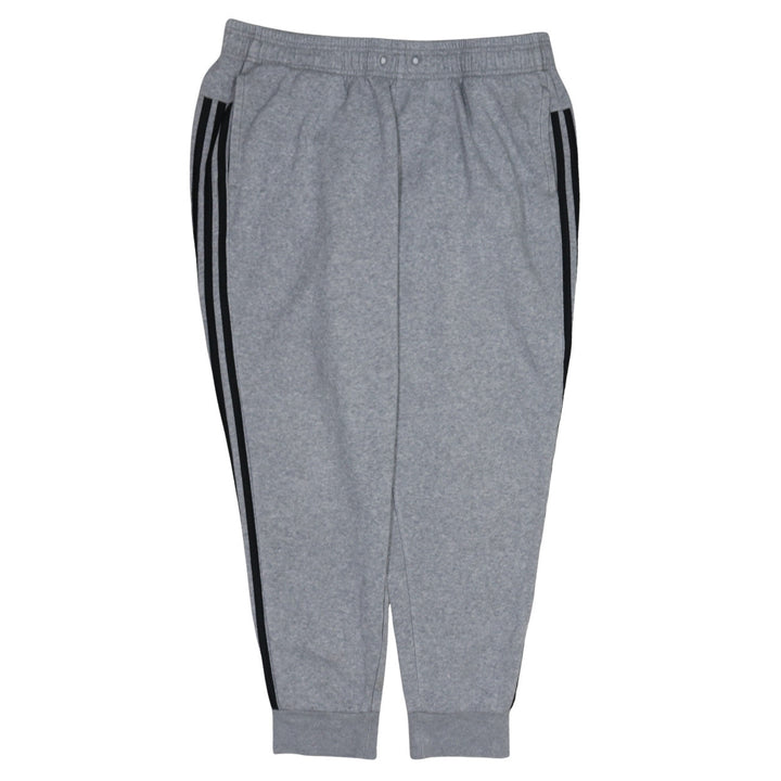adidas Womens Grey XL Jogger Fleece Sweatpants with Stripes