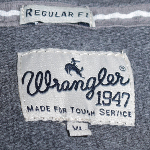 Wrangler Mens Blue Full Zip Hoodie Regular Fit Cotton Sweatshirt Size L
