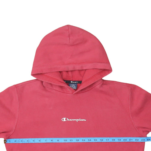 Champion Men's Red Pullover Hoodie Large Logo Sportswear