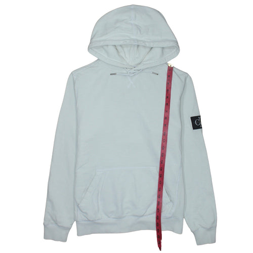 Calvin Klein Jeans Men's White Pullover Hoodie M Regular Fit