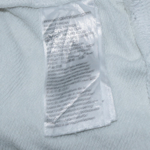 Calvin Klein Jeans Men's White Pullover Hoodie M Regular Fit