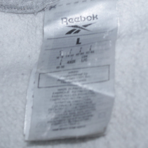 Reebok Womens Grey Crew Neck Pullover Sweatshirt L Casual Sportswear