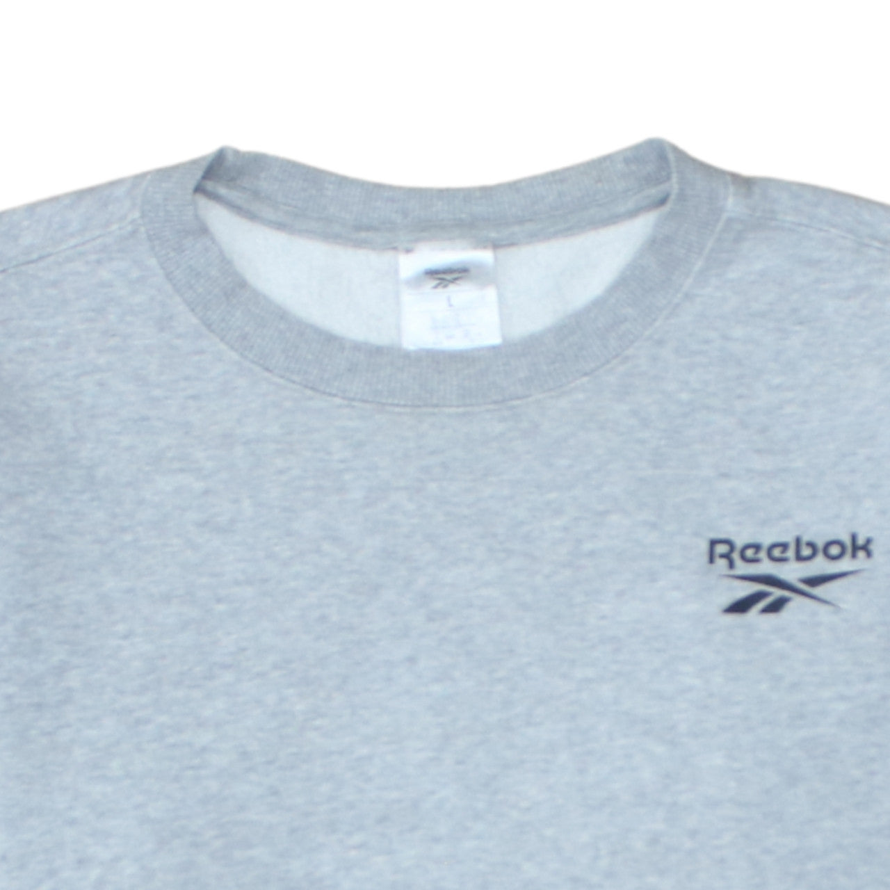 Reebok Womens Grey Crew Neck Pullover Sweatshirt L Casual Sportswear