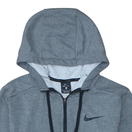 Nike Men's Grey Dri-Fit Full Zip Hoodie M Sportswear