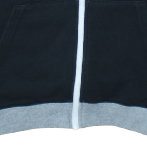 Nike Boys Black Grey White Full Zip Colourblock Hoodie Size 13-14 Years