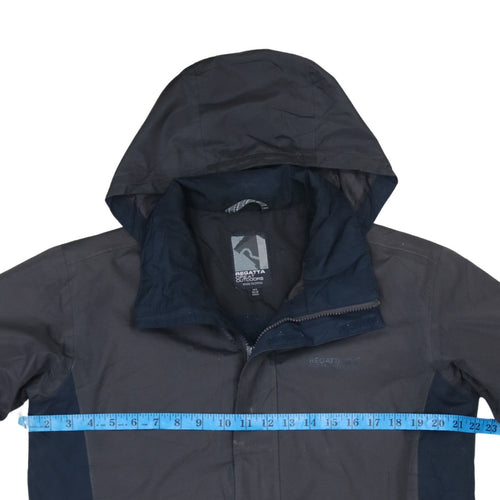 Regatta Men’s Black Waterproof Hooded Rain Coat Jacket Size S