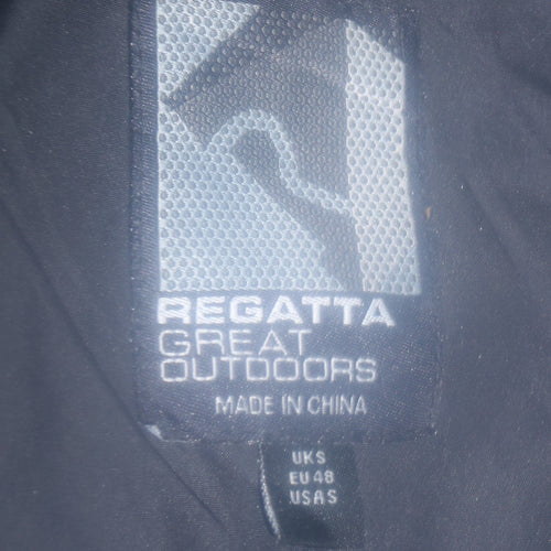 Regatta Men’s Black Waterproof Hooded Rain Coat Jacket Size S