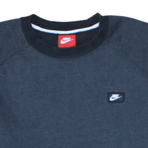 Nike Men's Blue Crew Neck Pullover Sweatshirt M