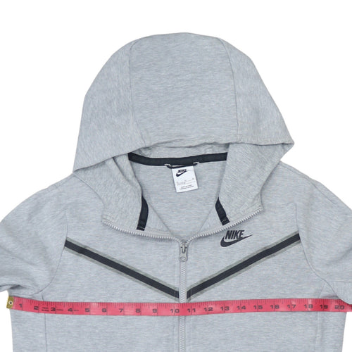 Nike Boys Grey Full Zip Hoodie XL 158-170cm Sportswear Sweatshirt