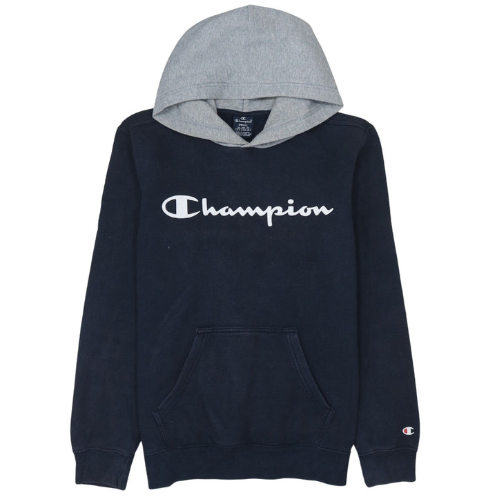 Champion Men’s Blue Pullover Hoodie Small Regular Fit Logo Fleece