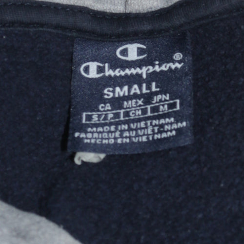 Champion Men’s Blue Pullover Hoodie Small Regular Fit Logo Fleece