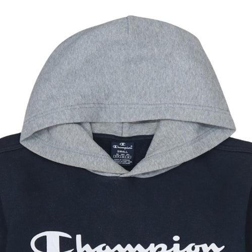 Champion Men’s Blue Pullover Hoodie Small Regular Fit Logo Fleece