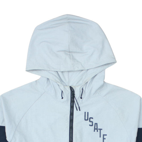 Nike Mens XL Blue Windbreaker Hooded Jacket USATF Sportswear
