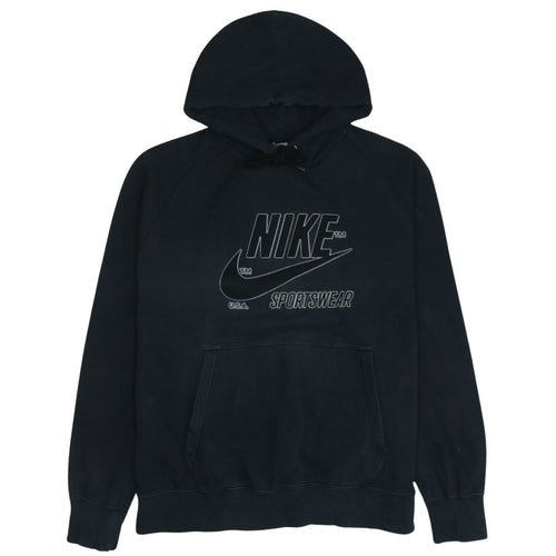 Nike Men's Black Pullover Hoodie L Sportswear Graphic Fleece