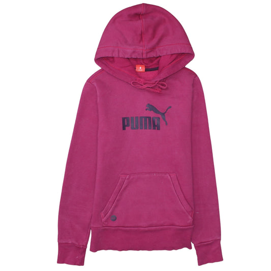 Puma Womens Pink Hoodie UK 10 Hooded Pullover Sweatshirt