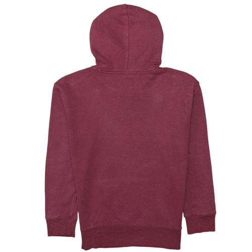 Hollister Mens Red Pullover Hoodie XS Logo Fleece Sweatshirt