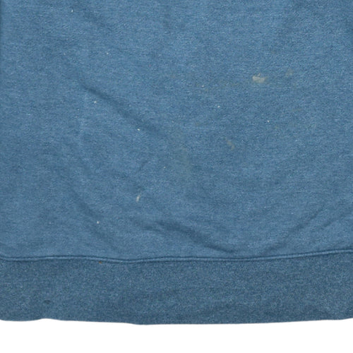 Nike Men's Blue Crew Neck Pullover Sweatshirt L Logo Print