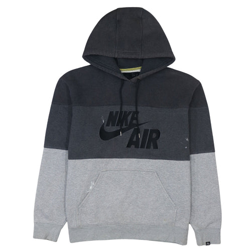 Nike Air Men's Grey Colourblock Pullover Hoodie Size L