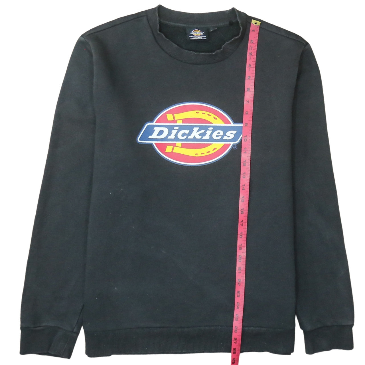 Dickies Men's Black XL Pullover Fleece Sweatshirt Logo Crew Neck