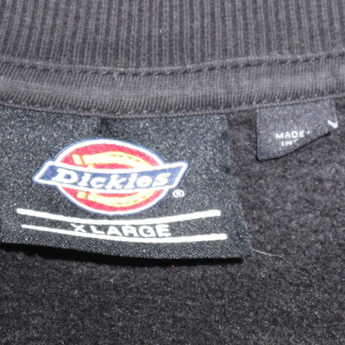Dickies Men's Black XL Pullover Fleece Sweatshirt Logo Crew Neck