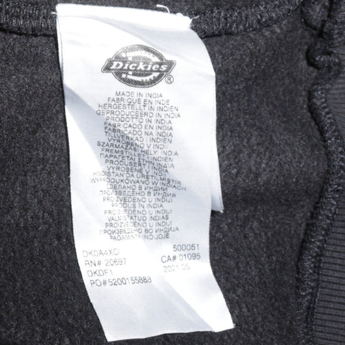 Dickies Men's Black XL Pullover Fleece Sweatshirt Logo Crew Neck