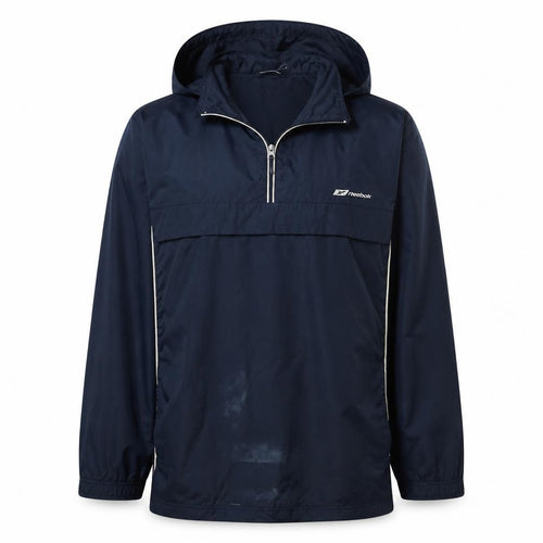 Reebok Mens Blue Small Windbreaker Hooded Lightweight Jacket