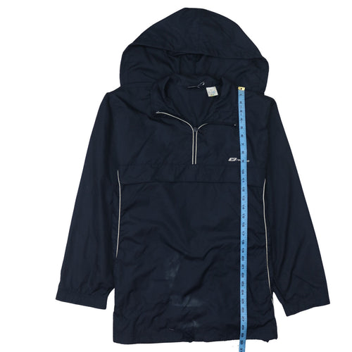 Reebok Mens Blue Small Windbreaker Hooded Lightweight Jacket
