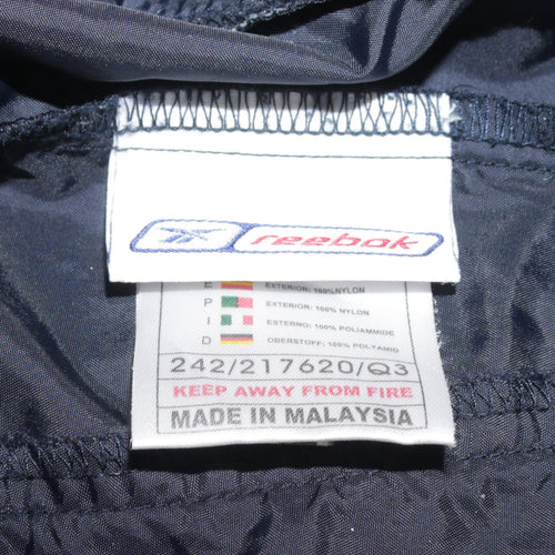Reebok Mens Blue Small Windbreaker Hooded Lightweight Jacket