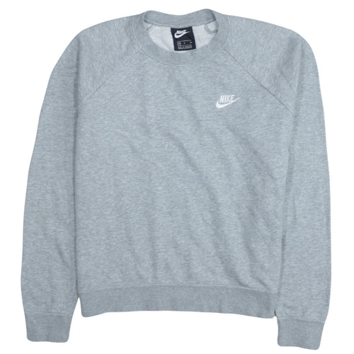 Nike Womens Grey Crew Neck Pullover Sweatshirt M Casual