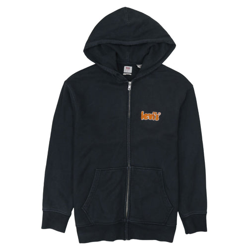 Levi's Men's Black Full Zip Hooded Sweatshirt Size S Relaxed Fit