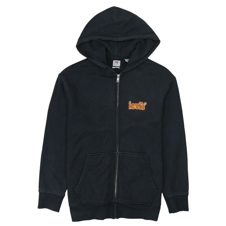 Levi's Men's Black Full Zip Hooded Sweatshirt Size S Relaxed Fit