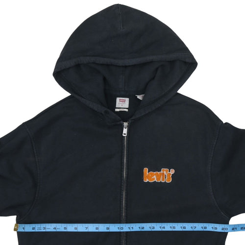 Levi's Men's Black Full Zip Hooded Sweatshirt Size S Relaxed Fit