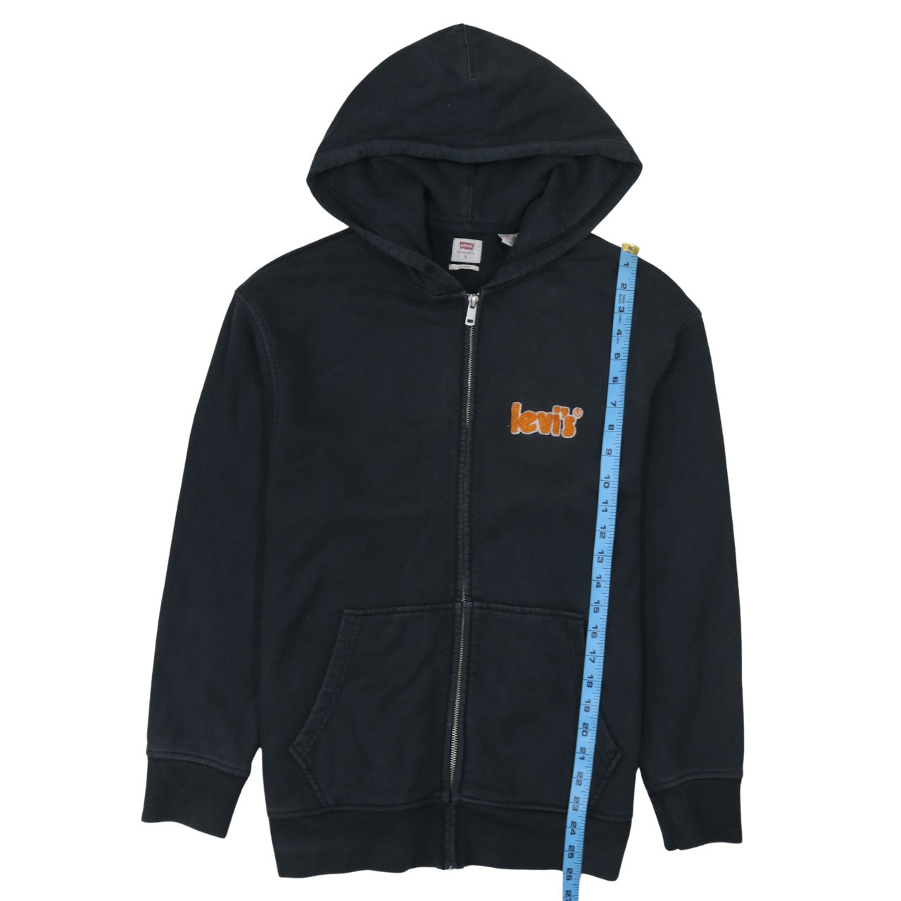 Levi's Men's Black Full Zip Hooded Sweatshirt Size S Relaxed Fit
