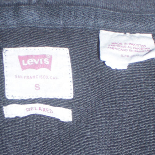 Levi's Men's Black Full Zip Hooded Sweatshirt Size S Relaxed Fit