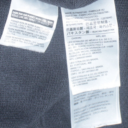 Levi's Men's Black Full Zip Hooded Sweatshirt Size S Relaxed Fit