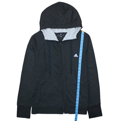 Adidas Womens Black Full Zip Hoodie XL Climalite Lightweight Hooded