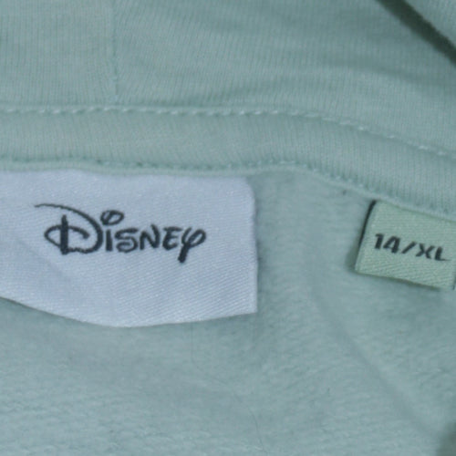 Disney Women’s Mint Green Mickey Mouse Cotton Hoodie Size 14 XL