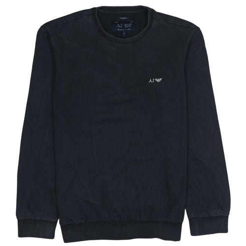 Armani Jeans Men’s Black Cotton Pullover Sweatshirt XS