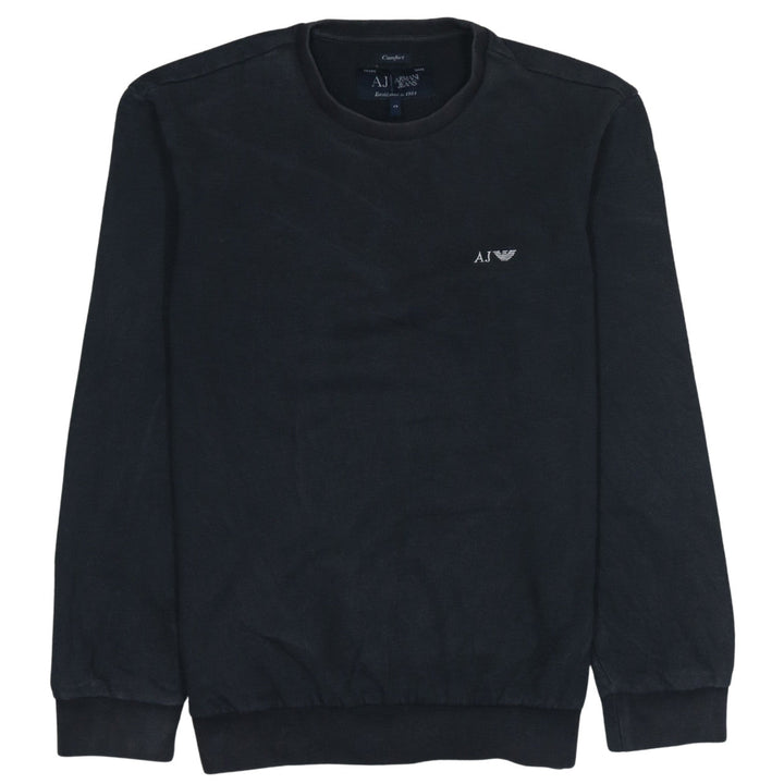 Armani Jeans Men’s Black Cotton Pullover Sweatshirt XS