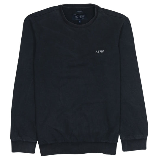 Armani Jeans Men’s Black Cotton Pullover Sweatshirt XS