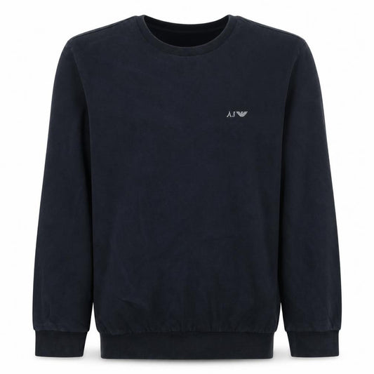 Front view of Armani Jeans Men’s Black Cotton Pullover Sweatshirt XS