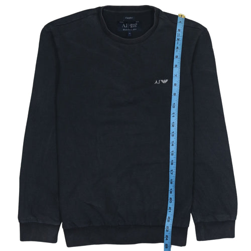 Armani Jeans Men’s Black Cotton Pullover Sweatshirt XS