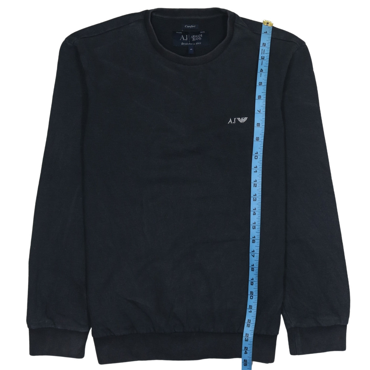 Armani Jeans Men’s Black Cotton Pullover Sweatshirt XS